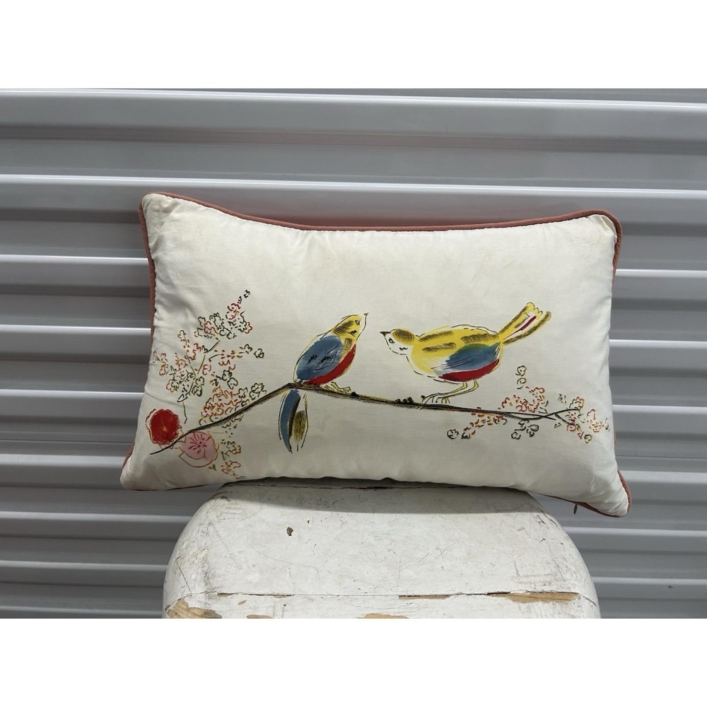 Lenox Chirp Bird Pillow 19"x 11.5" Feather Pillow